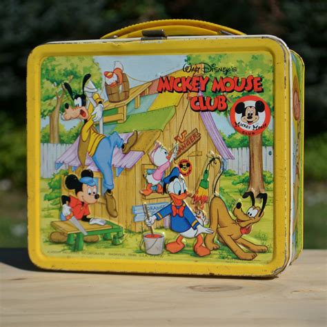 mickey mouse metal lunch box|mickey mouse club lunch box.